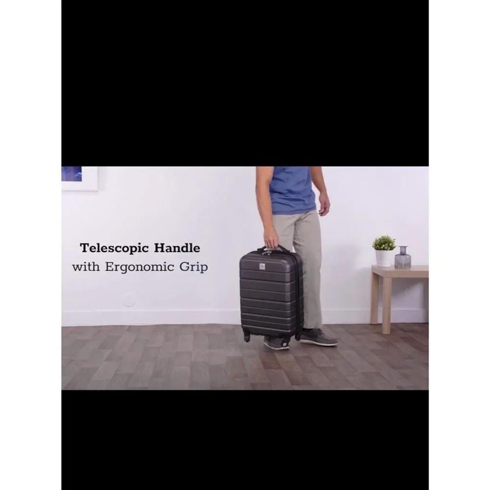 Skyway Epic 2.0 Hardside Carry-On 22 Rolling Suitcase Hard Shell Luggage - Black